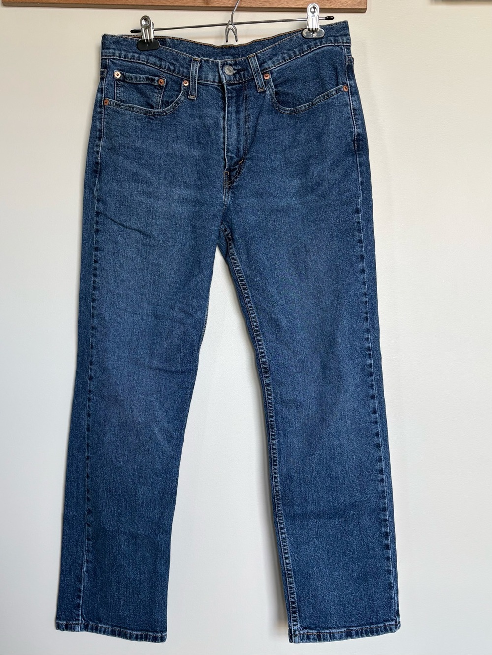 Levi’s 514 Straight Fit Men’s Jeans W33 L30 Blue Stretch Denim